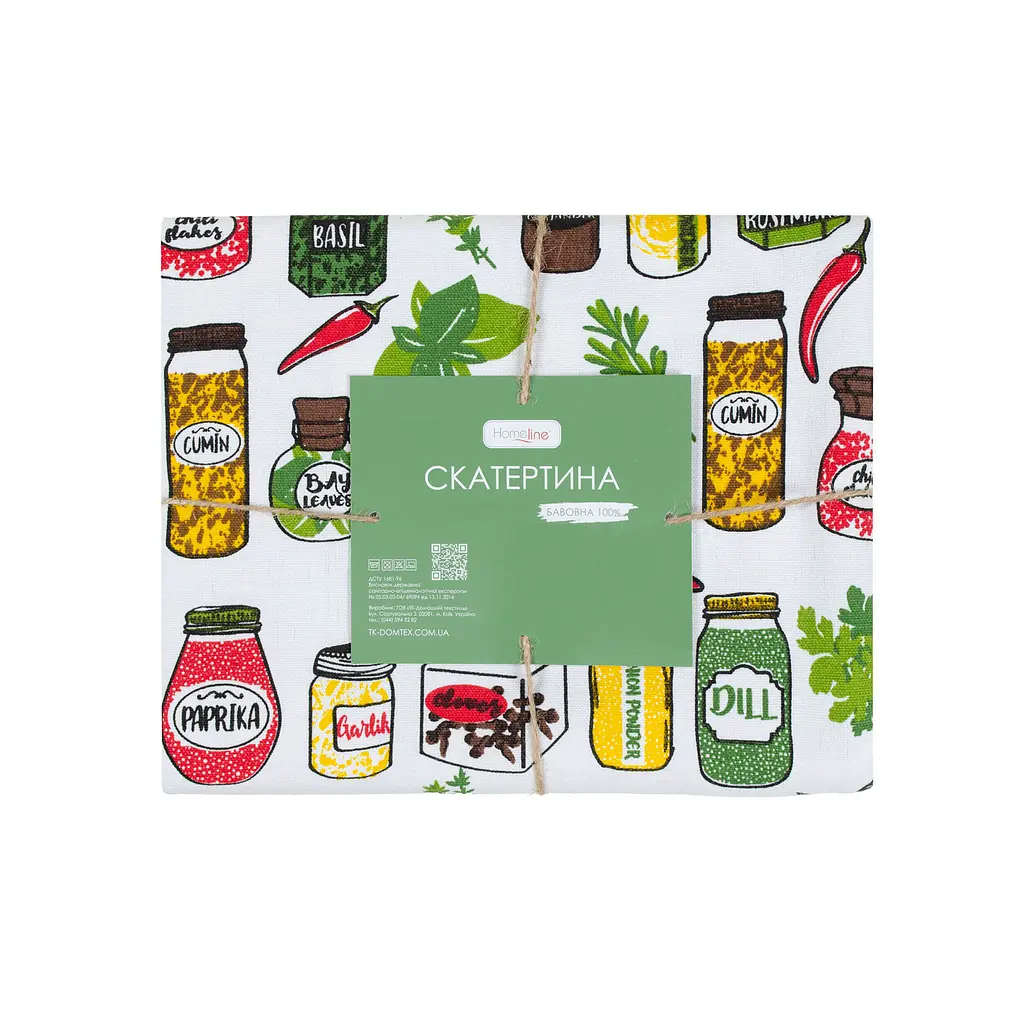 Скатерть Home Line Специи 120х150 см зелено-красная (184225) - фото 2