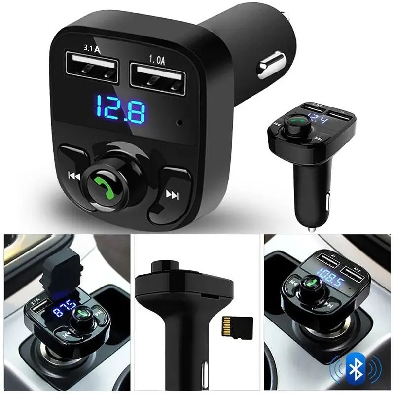 Автомобільний модулятор трансмітер Ugreen X8 Bluetooth A2DP/V4.2+EDR MP3 плеєр USB заряджання - фото 7