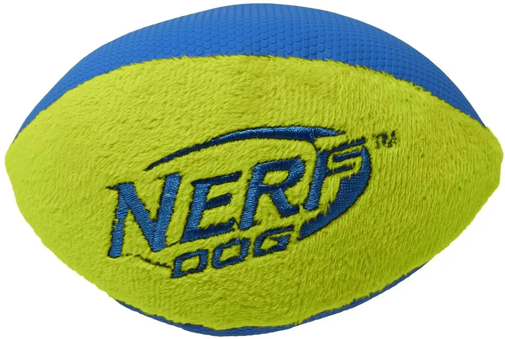 М'який футбольний м'яч для собак Nerf Dog Trackshot з інтерактивною пищалкою і хрустом - фото 2