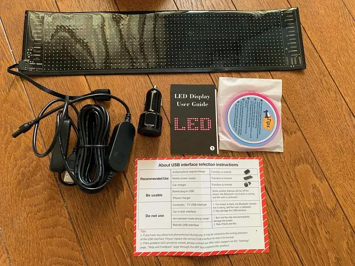 Гнучкий екран LED Matrix Panel APP Wi-Fi RGB 120 x 595 мм - фото 2