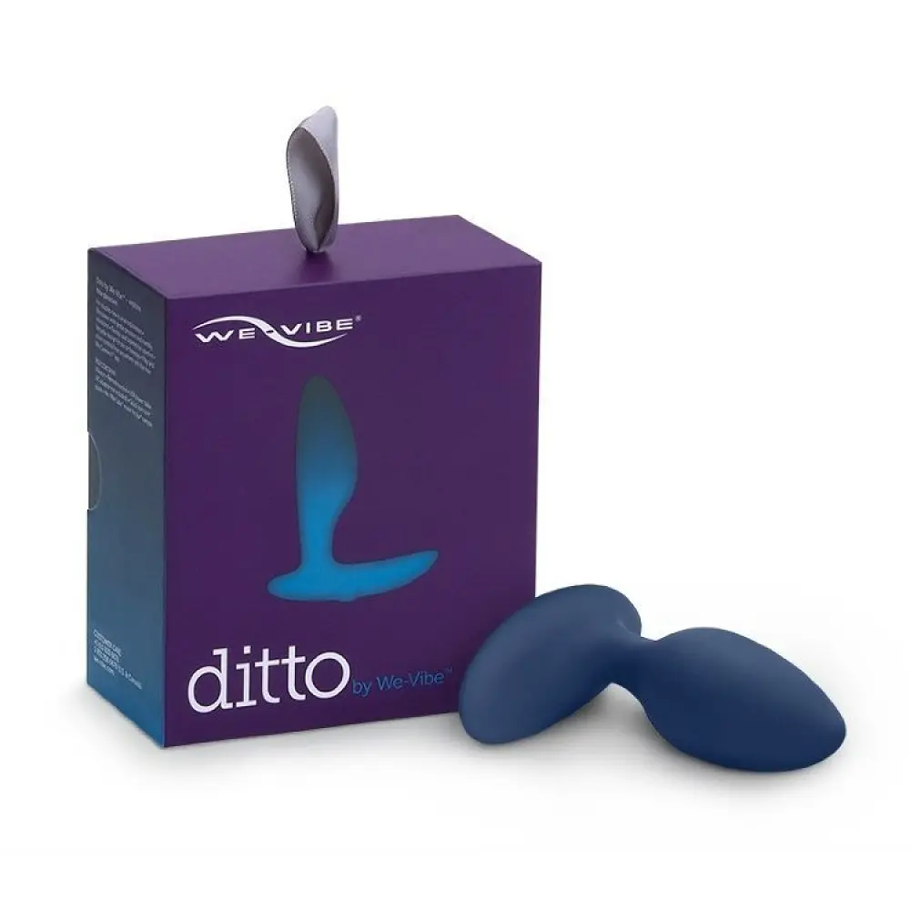 We-Vibe Ditto + Лубрикант 50 мл - смарт-пробка з дистанційним управлінням, 8.8х3,1 см, синій - фото 7
