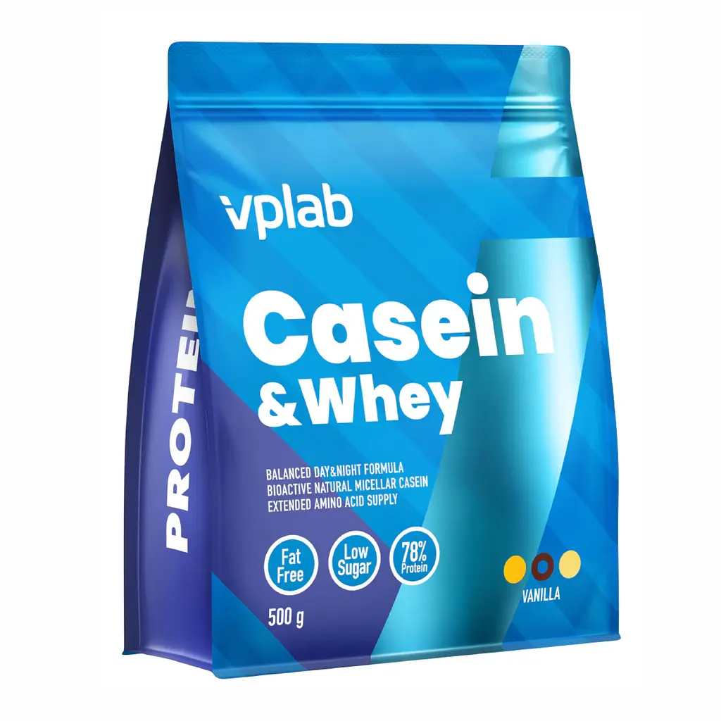 Казеїновий протеїн, Casein & Whey — 500 г Vanilla