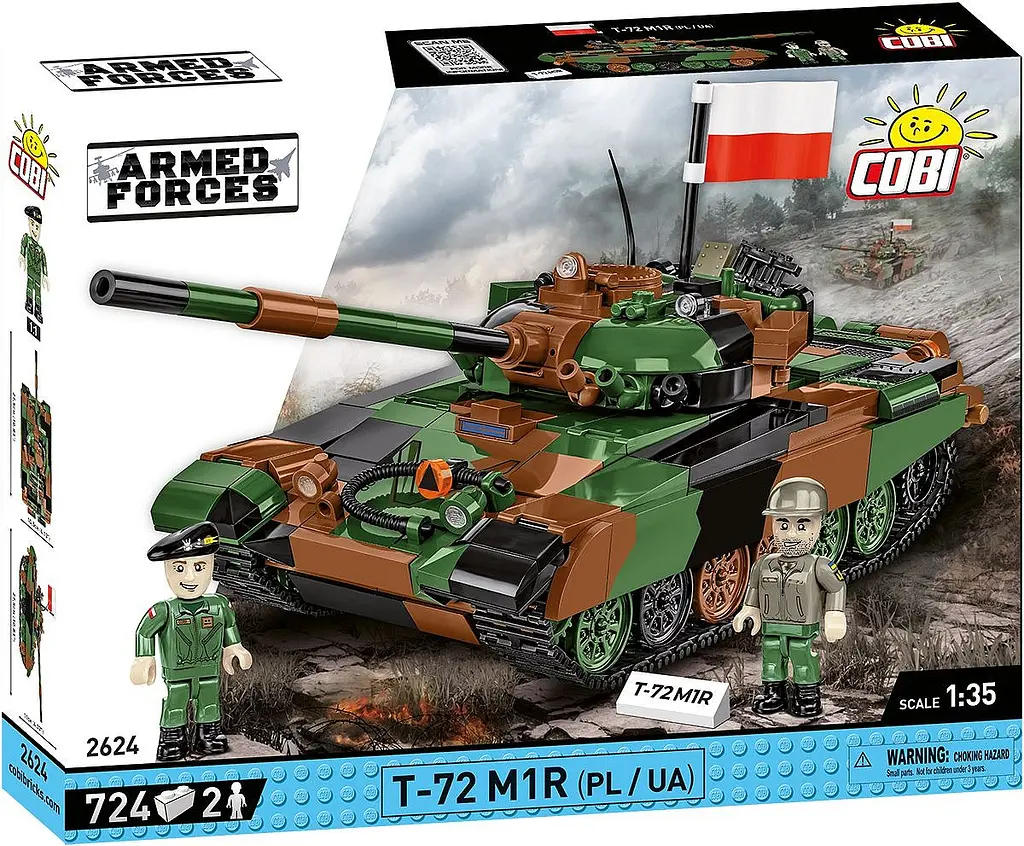 Конструктор COBI украинский танк ВСУ T-72M1R (PL/UA) 2624 - фото 8
