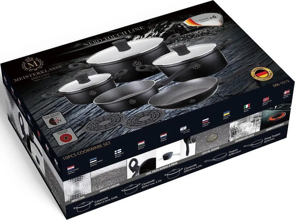 Набір посуду Meisterklasse Granite Touch Line MK-1013 10 предметів - фото 2