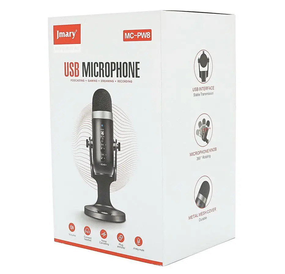 Професійний студійний конденсаторний мікрофон Jmary MCPW8 USB Black - фото 3