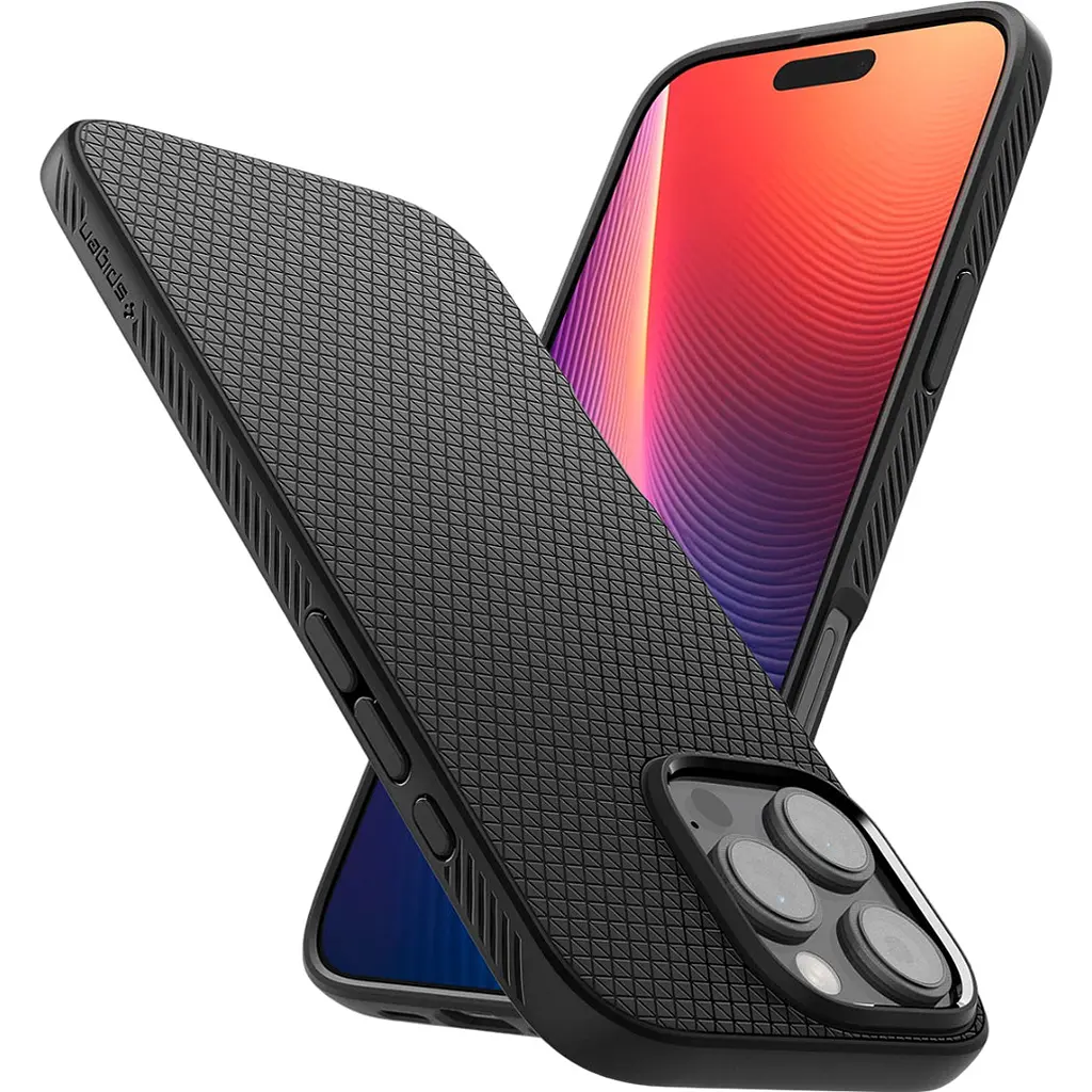 Чехол Spigen Liquid Air для Apple iPhone 16 Pro Matte Black (ACS08117) [117863] - фото 6