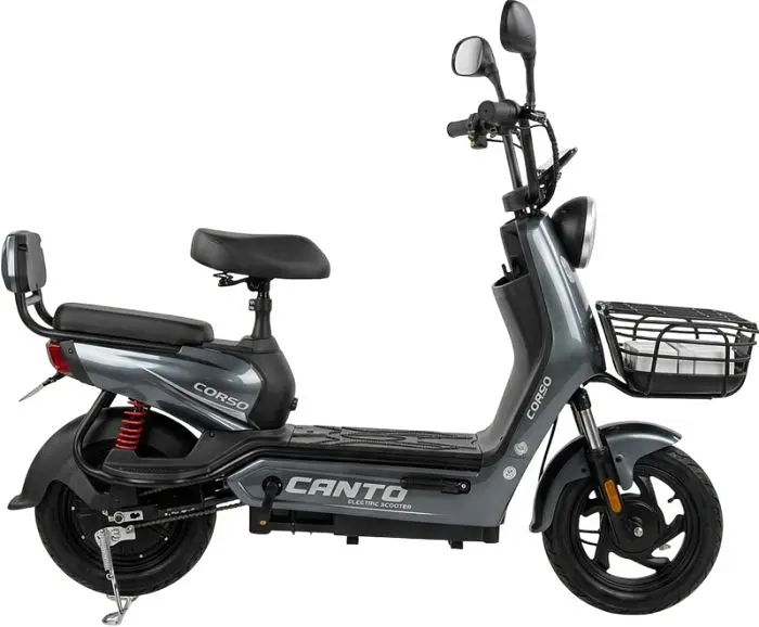 Электроскутер Двухместный Corso Conto (500W; 48V/20Ah) Серый - фото 3
