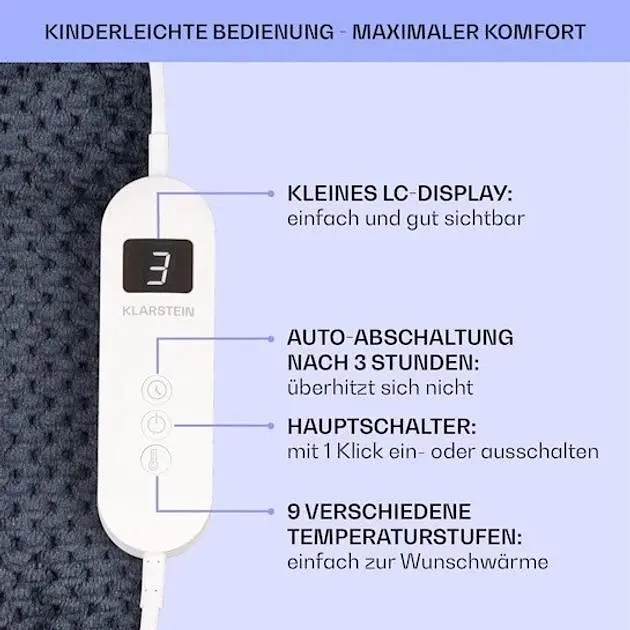 Электрическое одеяло Klarstein Watson Deluxe XL (10045253) - фото 6