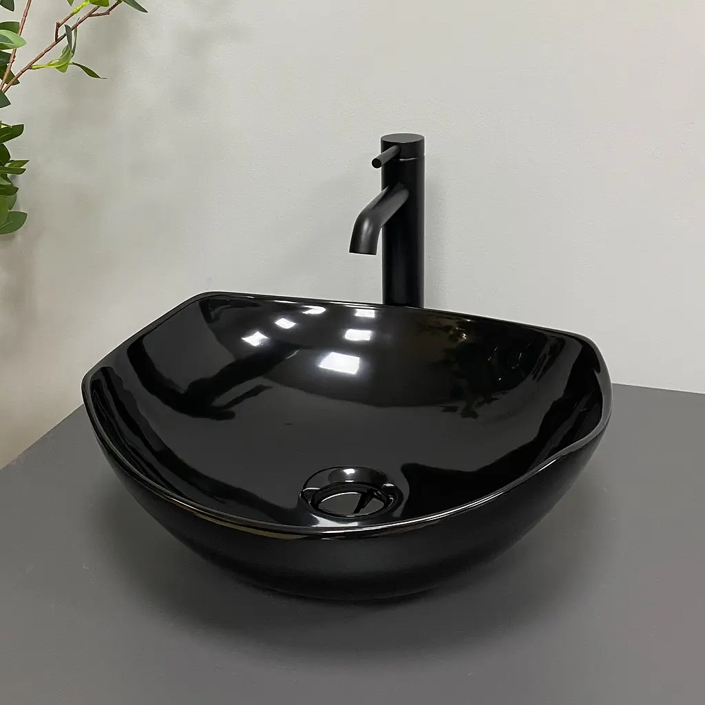 Умивальник VBI Ronta black glossy накладний VBI-017301, Чорний - фото 2