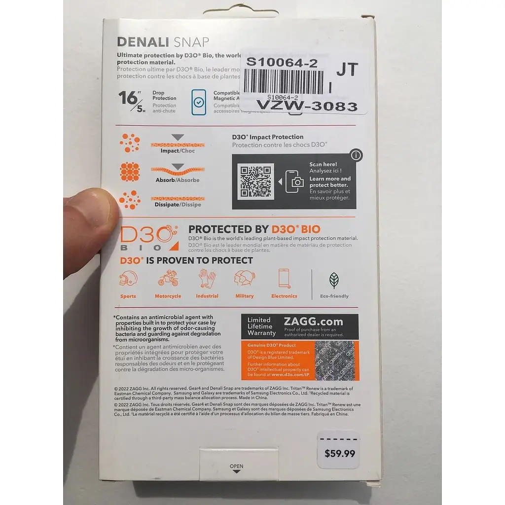 Противоударный чехол Gear4 Zagg Denali D3O MagSafe для Samsung Galaxy S23 (6.1") Black - фото 5