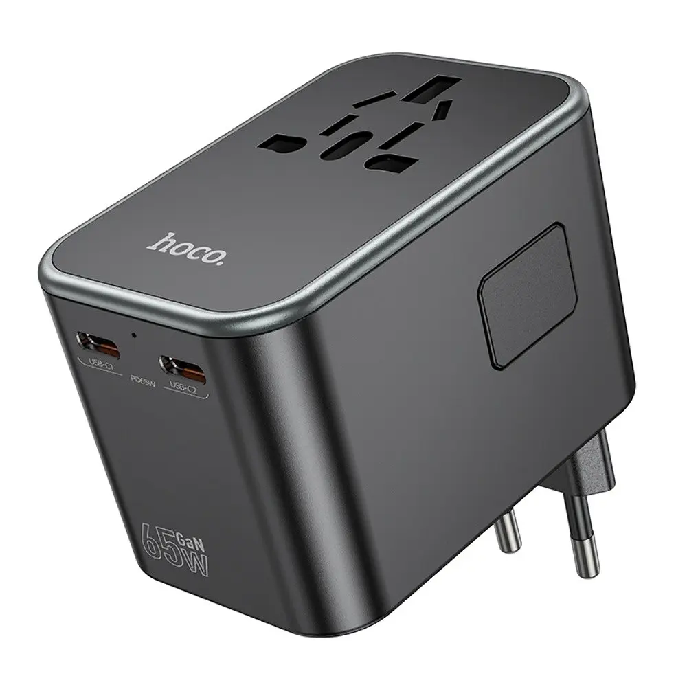 Зарядний пристрій Hoco AC17 USB/2 PD Type-C 65W чорний - фото 4
