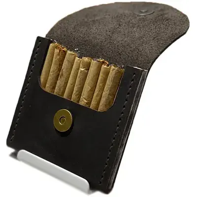 Портсигар на 10 самокруток D.Ivanchak N2 Leather Black - фото 2
