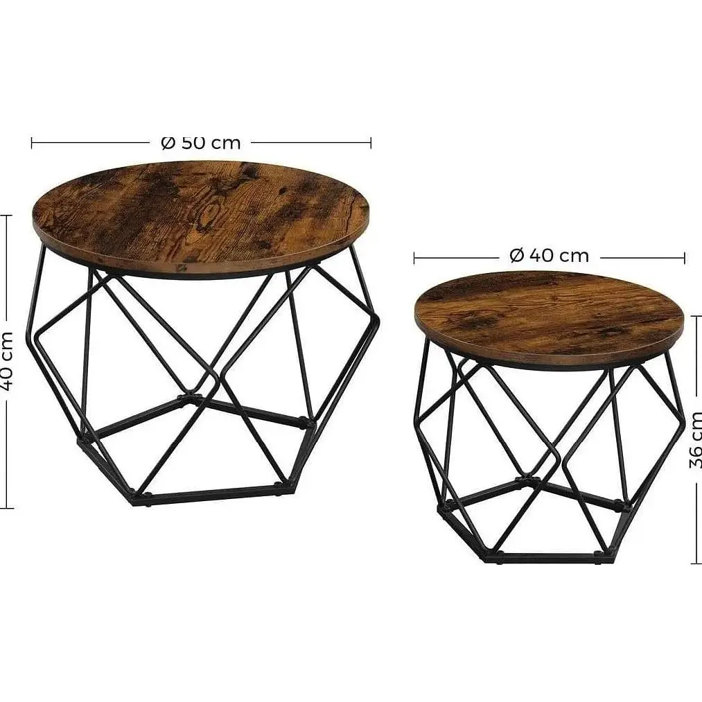 Комплект журнальных столиков Leobert Watson 2 шт. в стиле Loft 2 шт. - фото 6