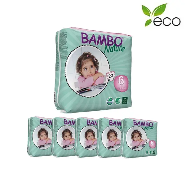 ЕКО Підгузки Bambo Nature. Розмір 6 (XL 16-30 кг). 22 штуки. Bambo Nature (31013601) - фото 2