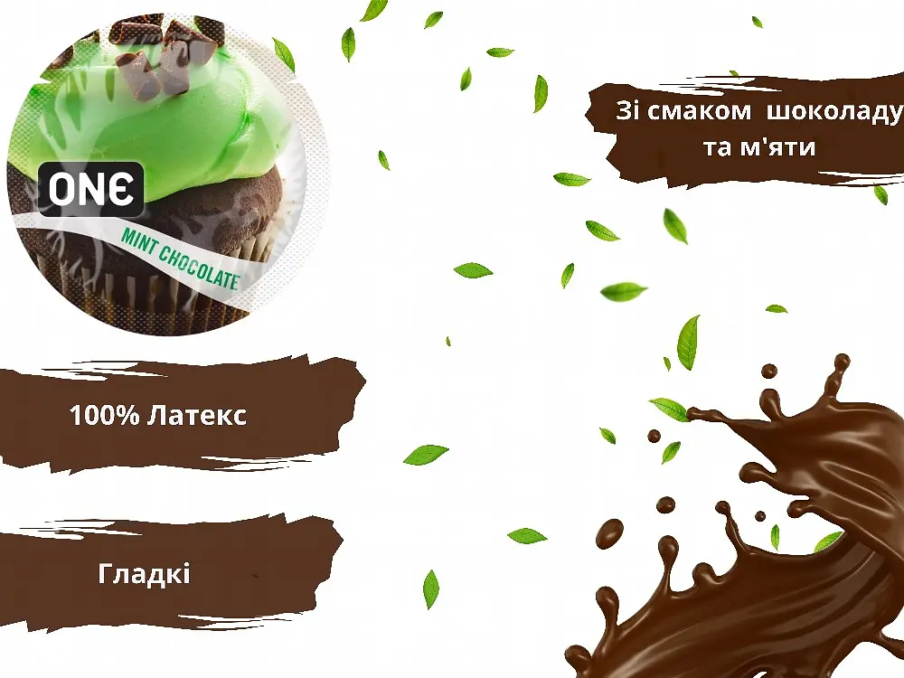 Презервативы One Flavor Waves Шоколад и мята зеленые 5 шт. в кейсе (ROZ6501052001) - фото 4
