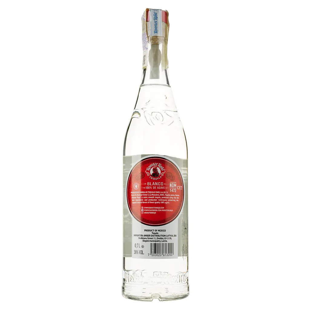 Текіла Rooster Rojo Blanco 100% Agave, 38%, 0,7 л - фото 2