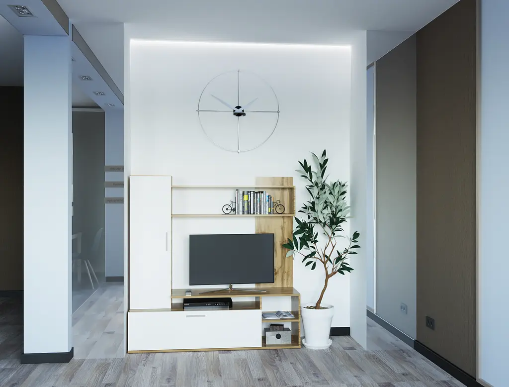 Стінка в вітальню Doros Кона Тахо / Білий 151х40х147 см (44900064) - фото 3