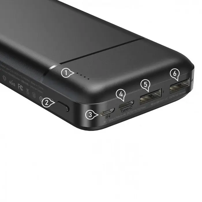 Універсальна мобільна батарея Remax Langgo RPP-166 20000mAh 2USB (2.1A) Чорний - фото 4