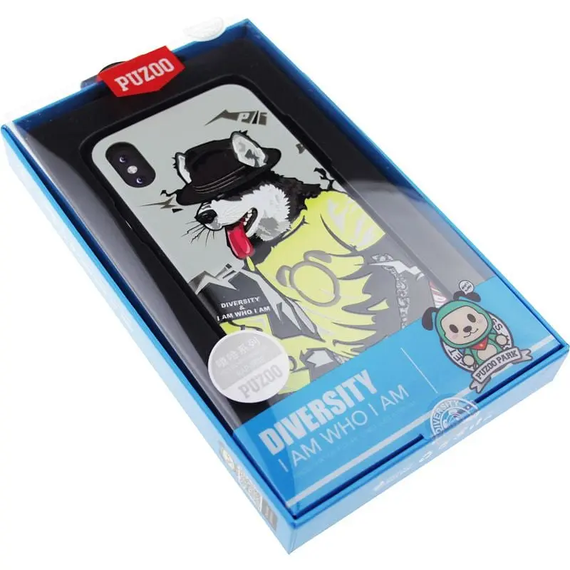 Чохол-накладка PUZOO TPU Case with UV Printing Hip Hop iPhone X RAP Alaskan Grey - фото 2