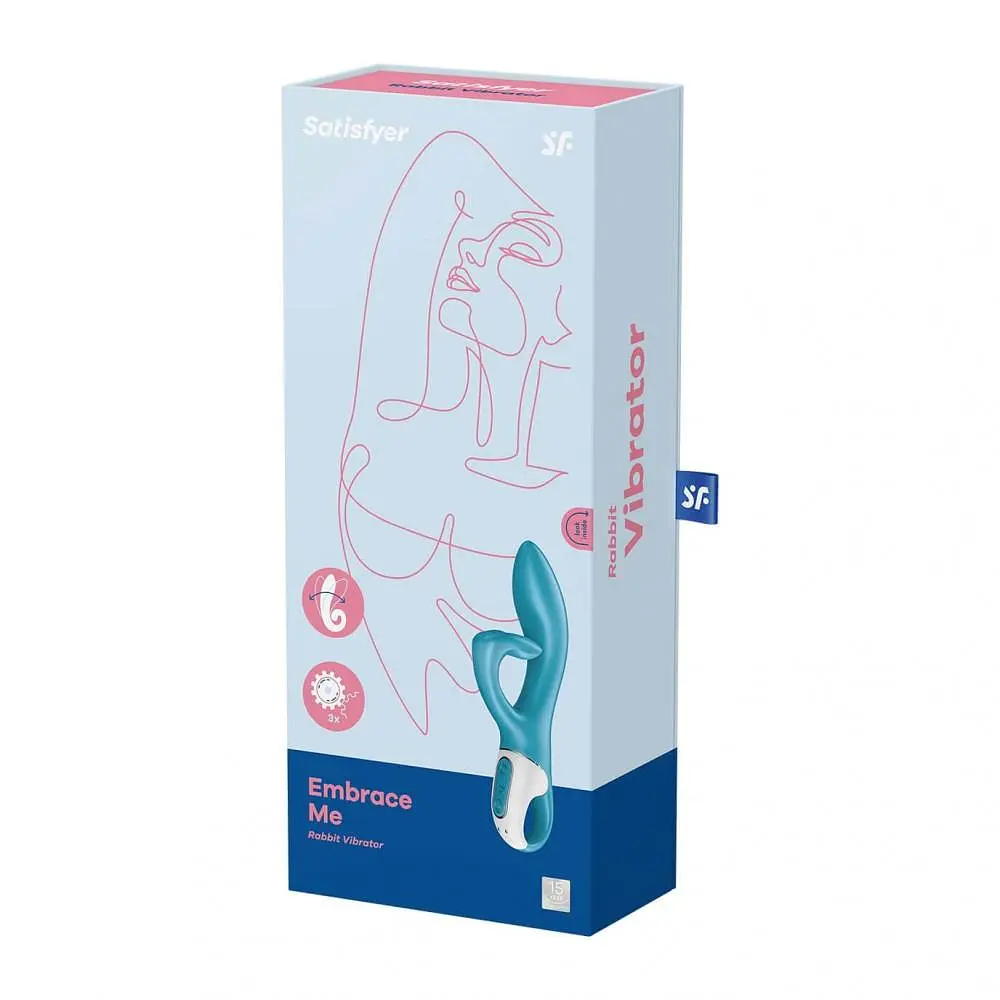 Вибратор-кролик Satisfyer Embrace Me 20.5 см бирюзовый - фото 9