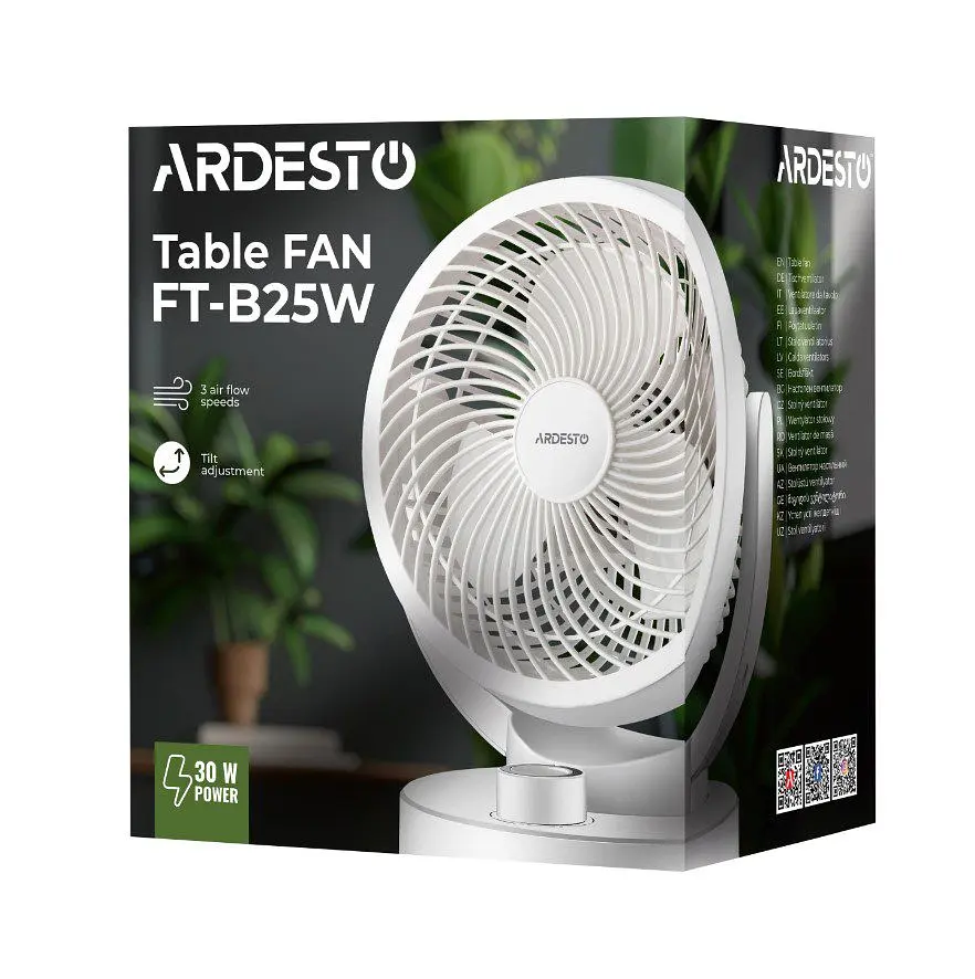 Настольный вентилятор ARDESTO FTB25W 15 см, 30 Вт. - фото 8