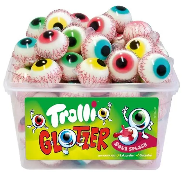 Желейні цукерки Trolli Glotzer 60 штук 1128 г Німеччина