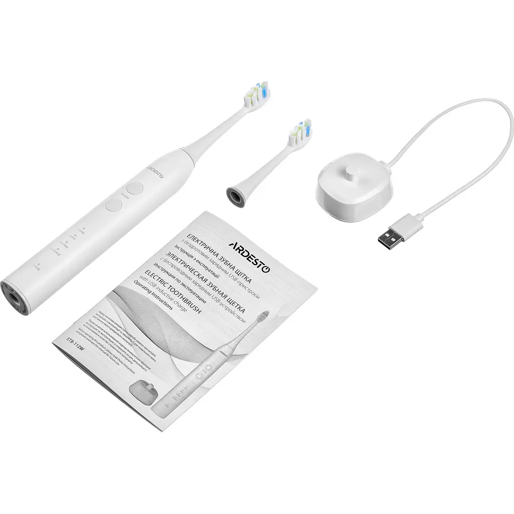 Електрична зубна щітка Ardesto ETB-112W White [79716] - фото 4
