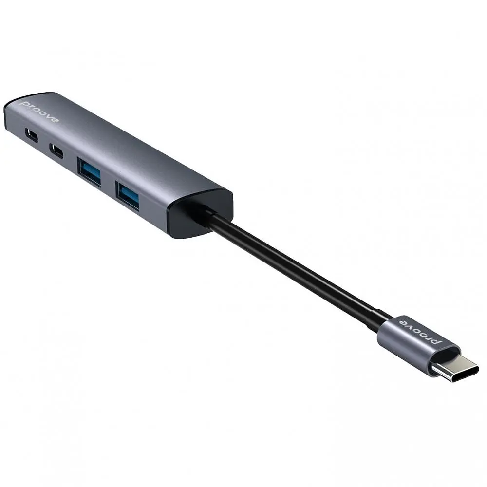 USB-Хаб Proove Type-C-Хаб Arc Link 5 in 1 (2*USB + 3*Type-C) silver (HBAL00222024) - фото 3
