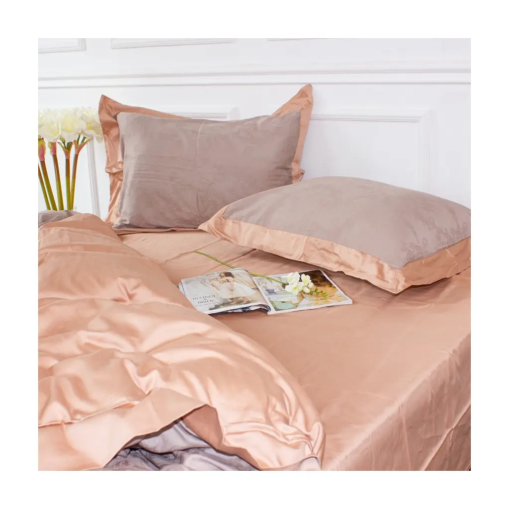 Постільна білизна MirSon Satin Жаккард Golden wheat 143х210х2 (2200005395547) - фото 8