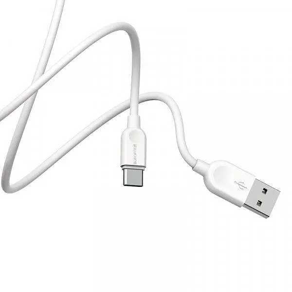Кабель BOROFONE BX14 USB to Type-C 2.4A, 2m, PVC, TPE connectors, білий - фото 2