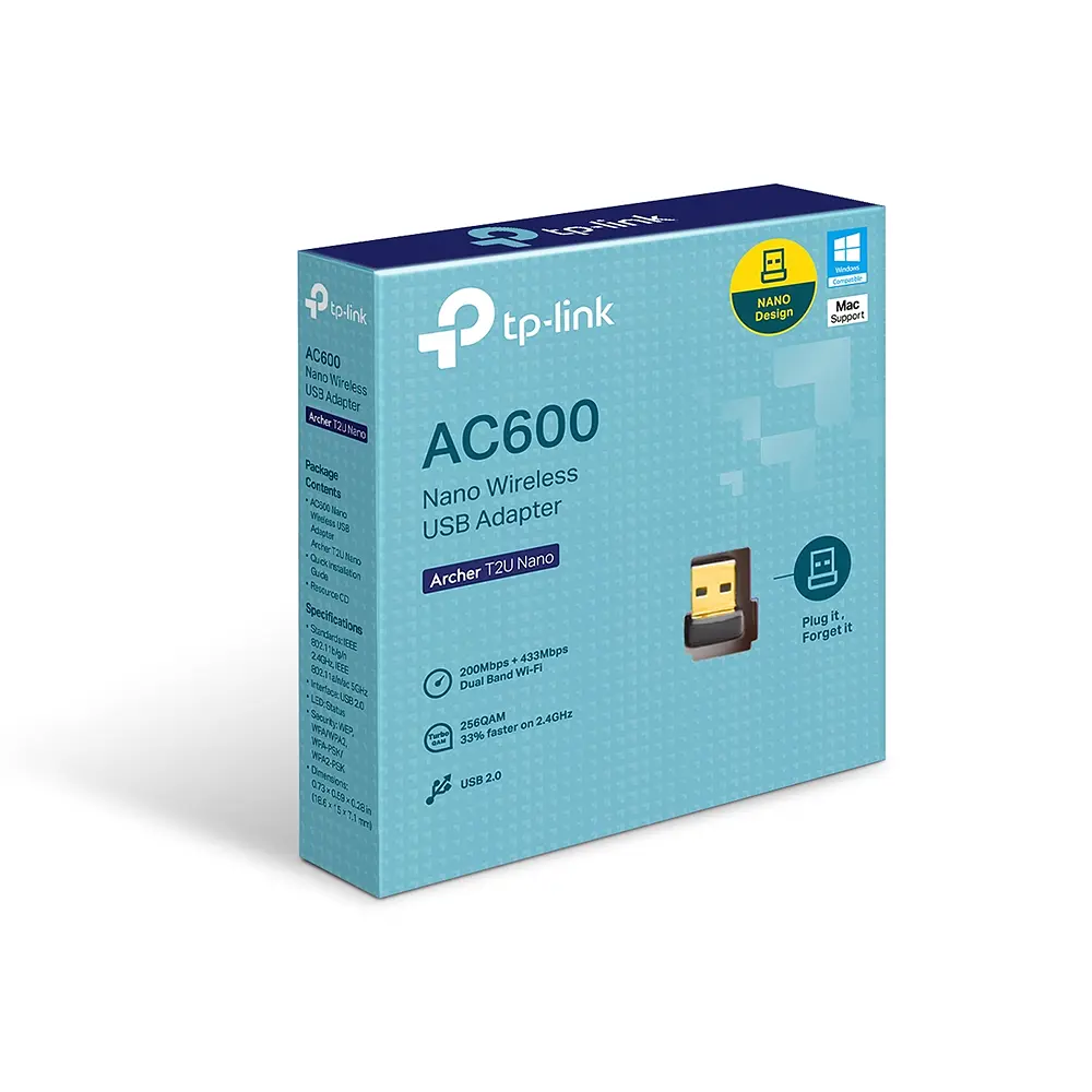 Адаптер WiFi Archer T2U nano AC600, USB TP-Link teh0017384 - фото 6