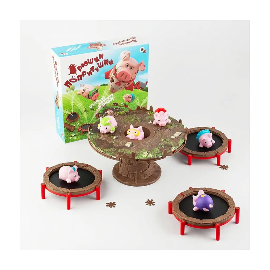 Настільна гра Fun Games Shop Хрюшки - Попригушки (Pigs on Trampolines) (укр.) (FGS63) - фото 3