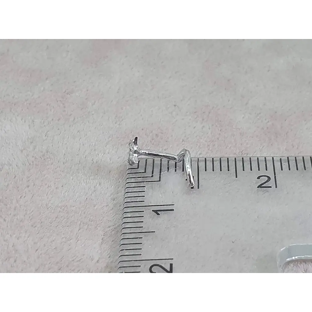 Золота сережка-пірсинг Астор в ніс з діамантами. 1122443Р_Б - фото 7