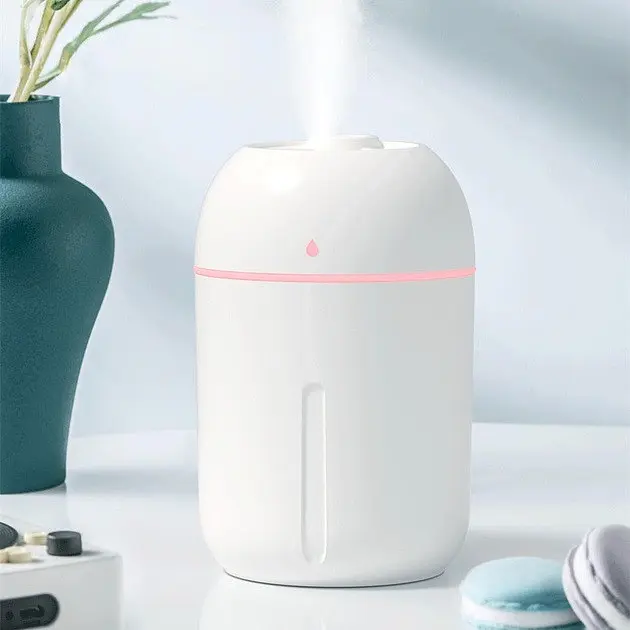 Зволожувач повітря + нічник humidifier colorful 330ml білий - фото 6