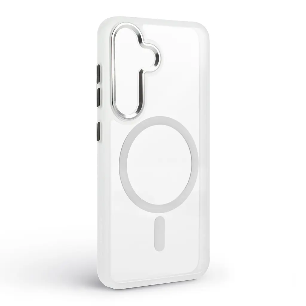 Чехол Samsung Galaxy S25 5G, Unit MagSafe, белый, прозрачный, магсейф, противоударный, магнитный, панель-накладка с поддержкой MagSafe, с поддержкой беспроводной зарядки, TPU+PC, защита всего корпуса, ударопрочный, ArmorStandart (ARM82261) - фото 2