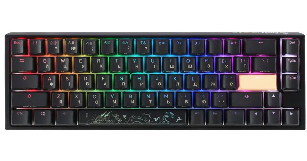 Клавіатура Ducky One 3 SF Cherry MX Red UA RGB Black (DKON2167ST-RUAPXCLAWSC1) - фото 4