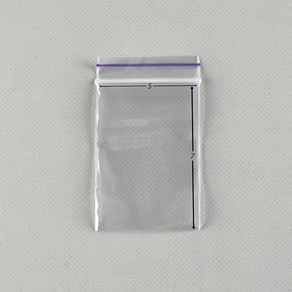 Пакети Zip-Lock прозорі 5x7 см, 100 шт, поліетиленові пакети із застібкою - фото 2