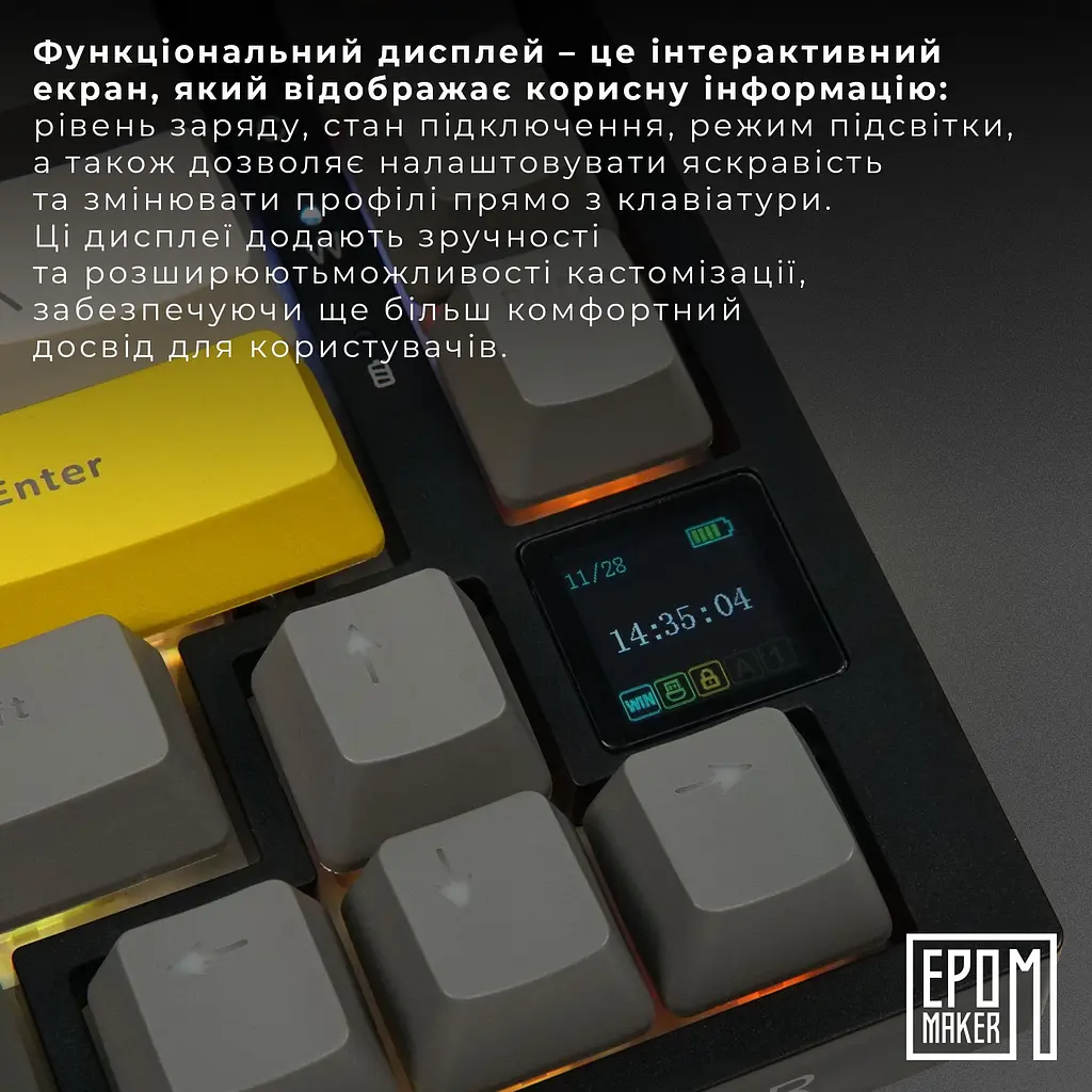 Клавиатура Epomaker AK820 Pro Gift Switch Black механическая беспроводная (AK820-PRO-BG) - фото 8