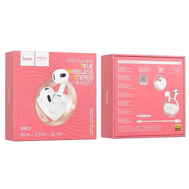 Беспроводные TWS наушники Hoco EW23 вкладыши rose gold - фото 3