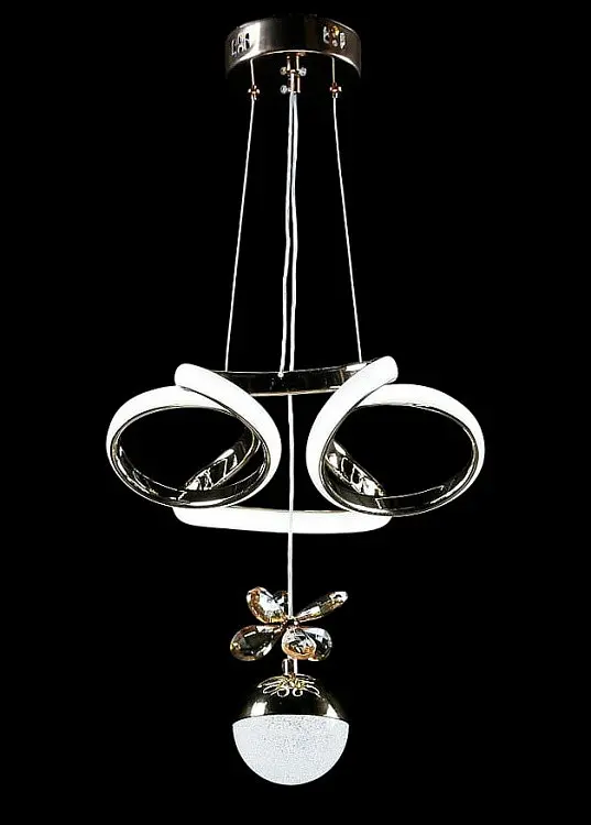 Люстра стельова LED Splendid Ray L124/2, 2 лампи, золото, білий, регульована висота 30-120 см - фото 3