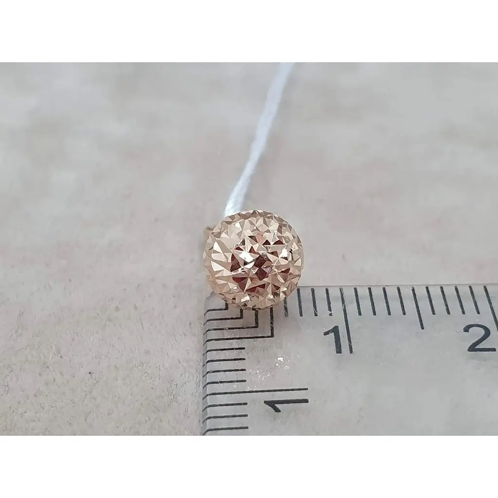 Золотая моносерьга-пуссета Favoritum с алмазной гранью. 210115_7/1_А - фото 4