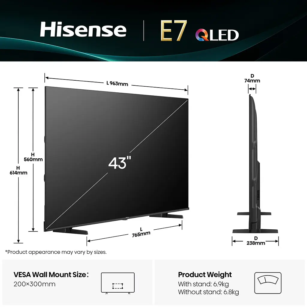LED-телевізор Hisense 43E7Q (7134223) - фото 3