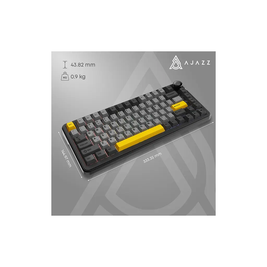 Клавіатура Ajazz AK820 MAX PLUS Daydream Switch RGB Wireless/Bluetooth/USB Black (AK820MAX-DD-BGY) - фото 6