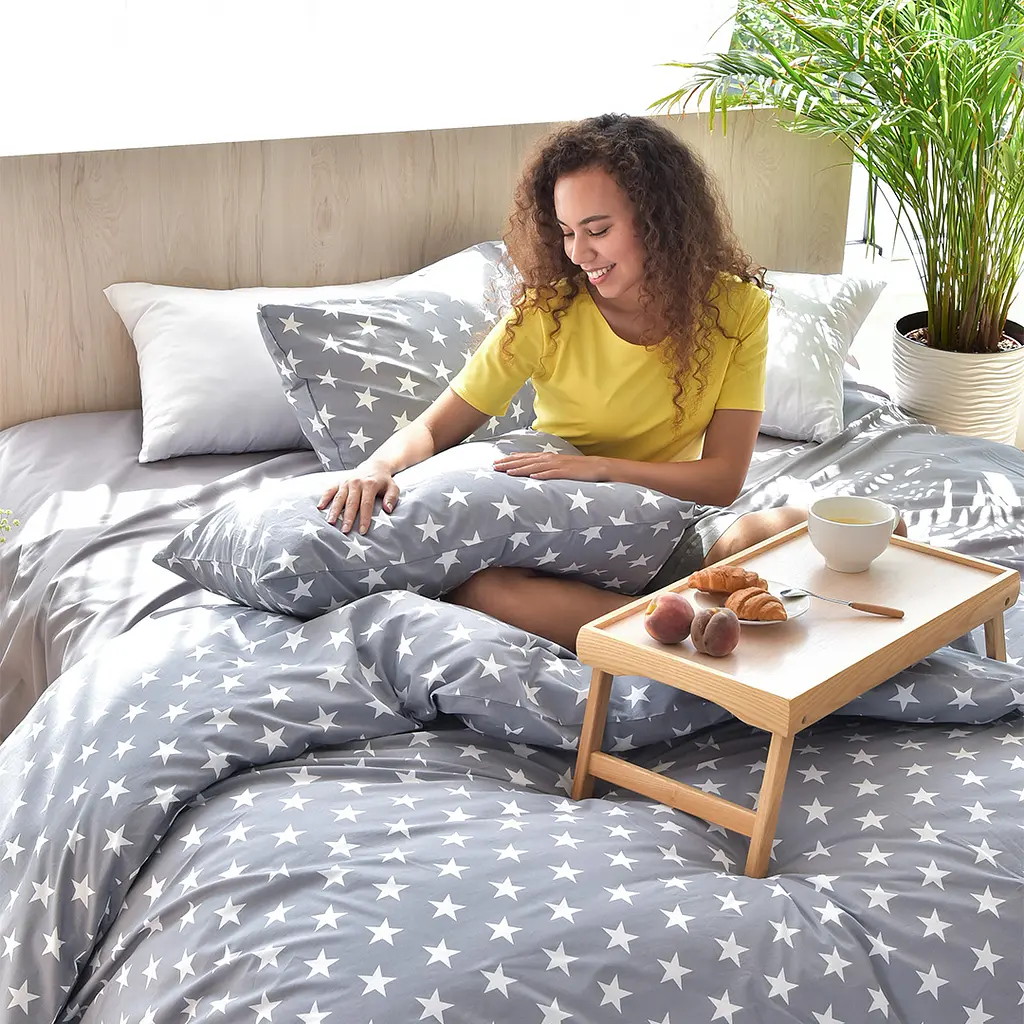 Комплект постільної білизни Ideia StarDreams, євростандарт, сірий (8-33288) - фото 6