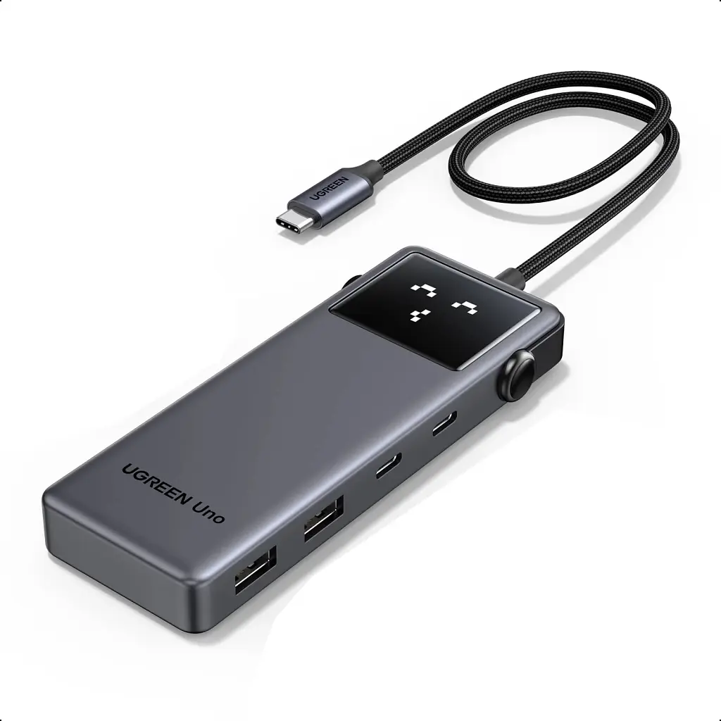 Концентратор Ugreen USB-C to HDMI + 2xUSB 3.2 + 2xUSB-C 3.2 + PD CM888 gray (35998) - фото 2