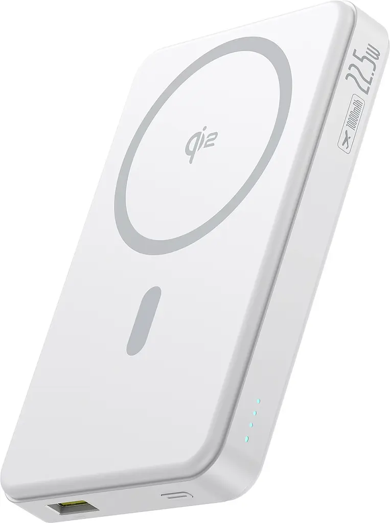 Портативний акумулятор Baseus Airpow II Qi2 Magnetic 22.5W 10000mAh moon white (P10080000213-00)