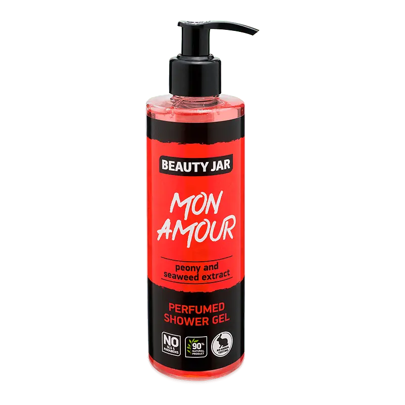 Гель для душу Beauty Jar Mon Amour, парфумований, 250 мл + Губка для душу Suavipiel Black Sense Sponge, 1 шт. - фото 2