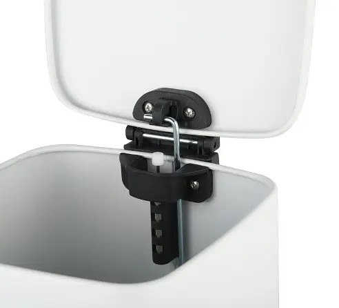 Відро для сміття Zerix Kubix-TC0106 White з плавним закриттям, квадратне, 6 л, біле (ZX6109) - фото 3