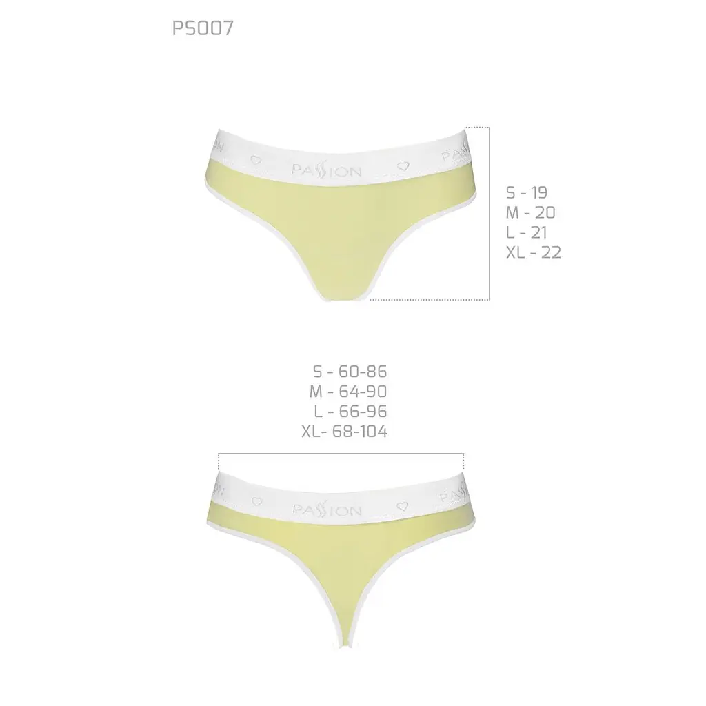 Спортивні трусики-стрінги Passion PS007 PANTIES L, yellow - фото 5