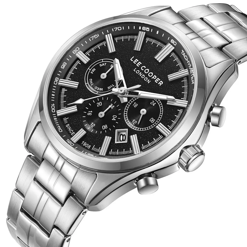 Наручний годинник чоловічий Lee Cooper Fenix Black Сріблястий (3444) - фото 2